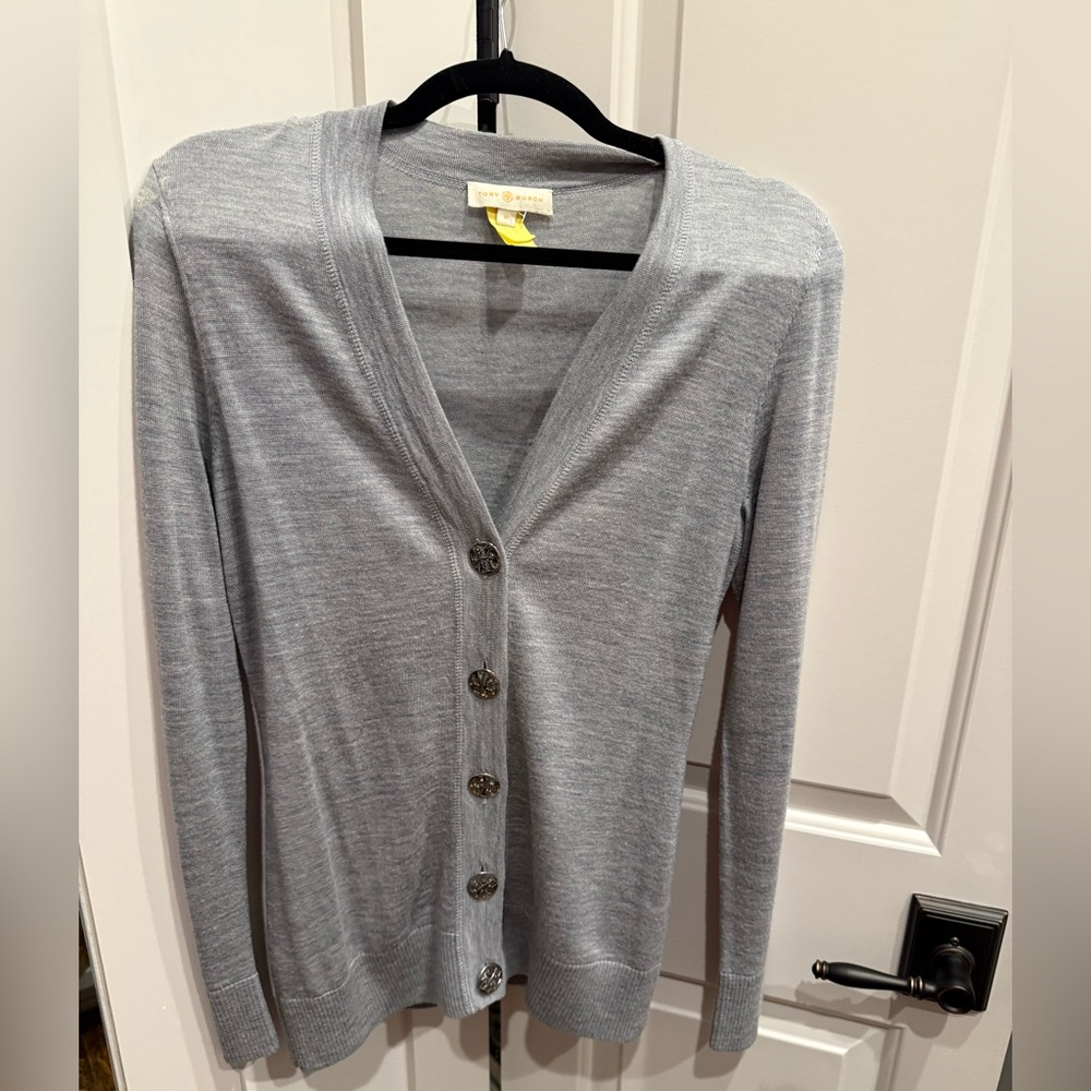 Tory Burch Heather Gray Cardigan